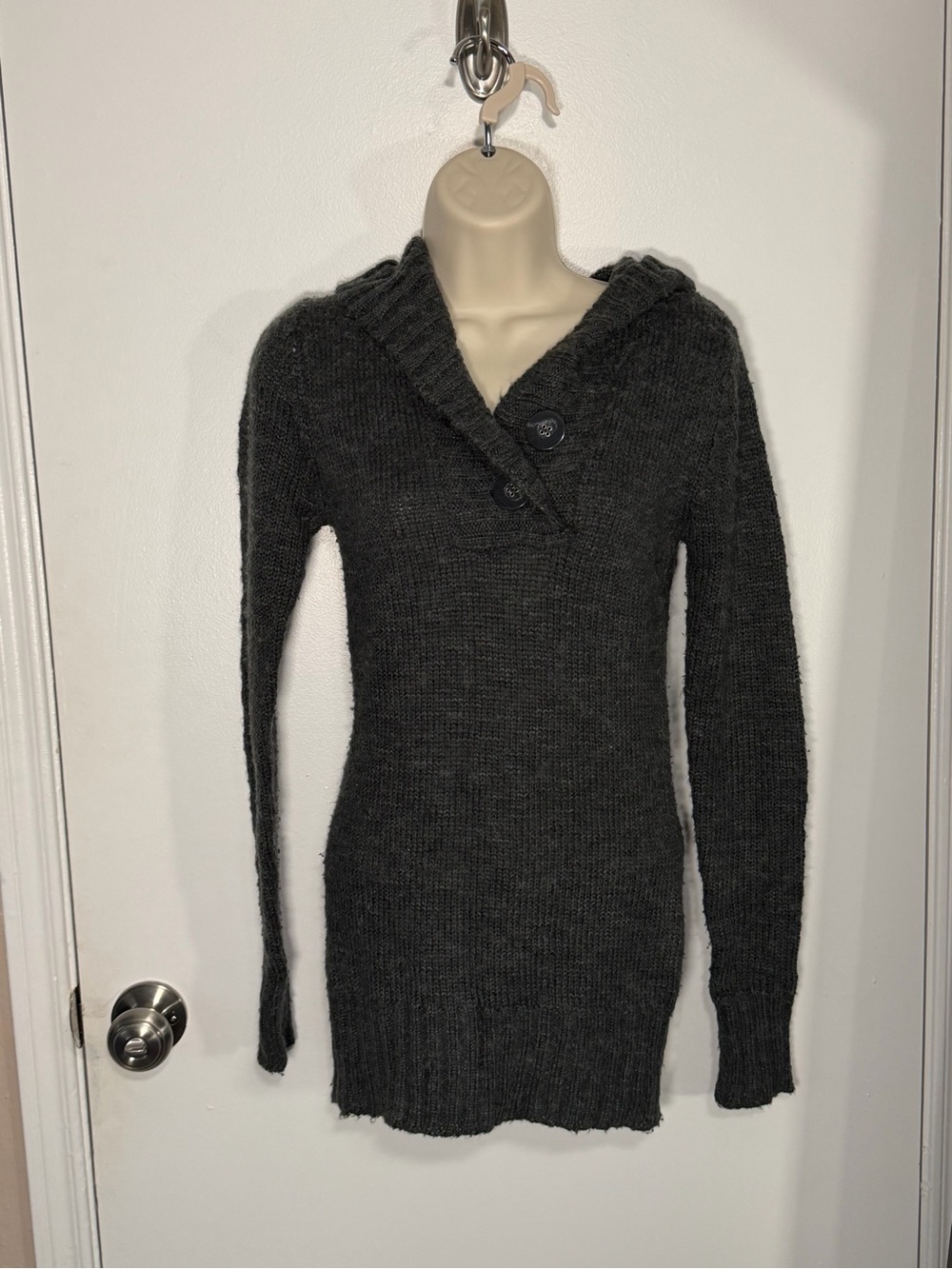 Sweater Dress w/ Hood - S